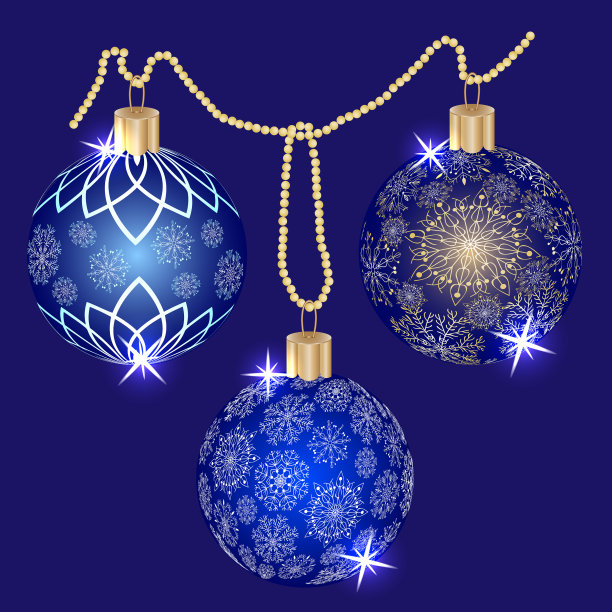 一套镂空圣诞球图片下载