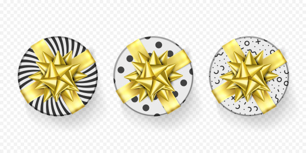 圣诞礼盒礼品金丝带蝴蝶结图片下载