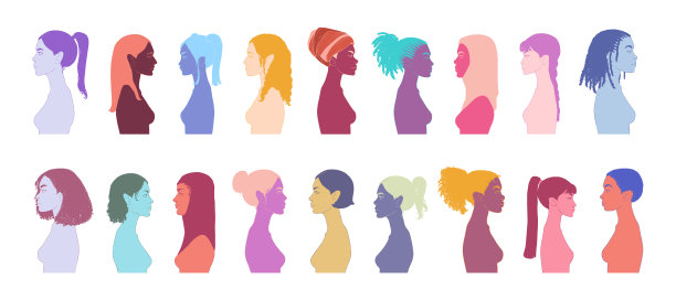 女性平等，不同的文化。图片下载