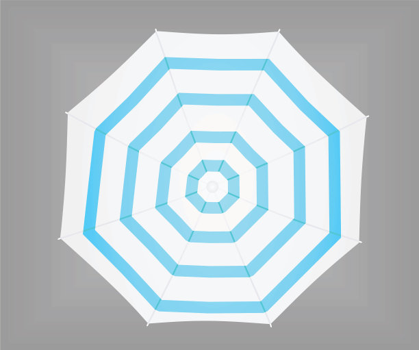 蓝色和白色的太阳伞图片下载