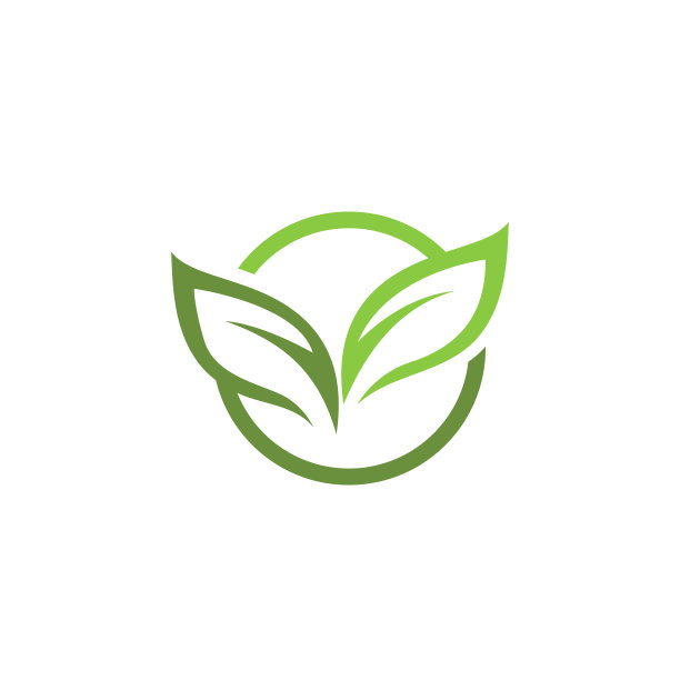 标志绿色树叶生态图片下载
