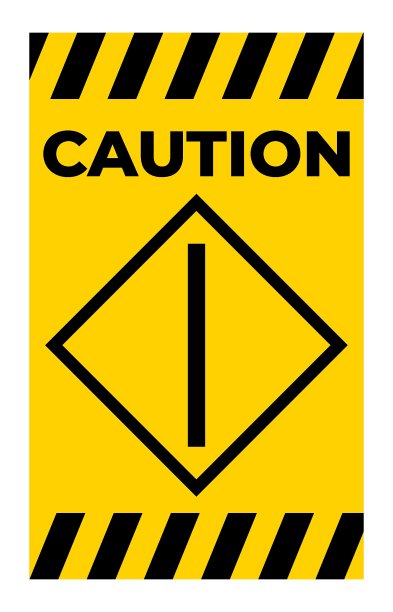 警告开始符号符号隔离在白色背景图片下载