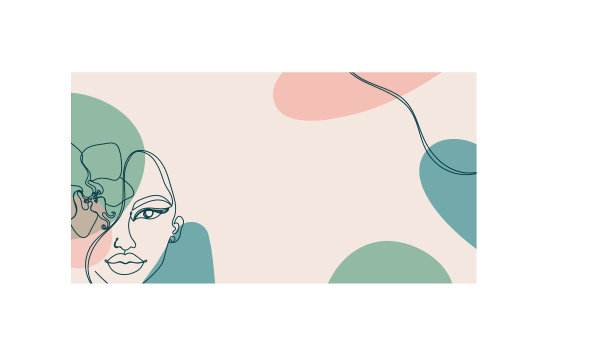 一个女人的线形横幅图片下载