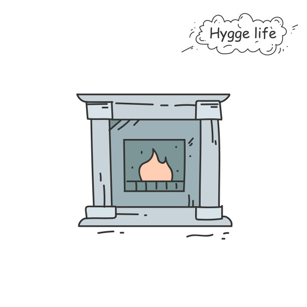 壁炉彩色图标图片下载