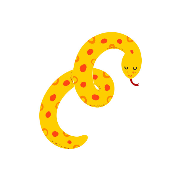 水蟒矢量图。热带蛇孤立在白色背景图片下载