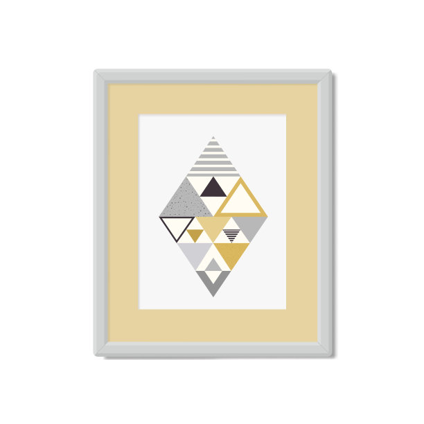 框架中几何形状的抽象图案图片下载