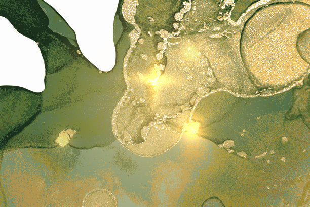 带有金色粉末的绿色晶片或大理石图案图片下载