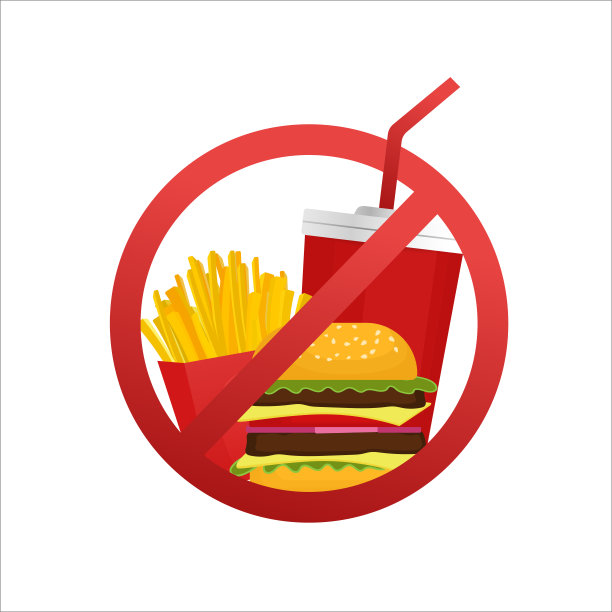 矢量插图。没有食物标志，任何目的的伟大设计。快餐。图片下载
