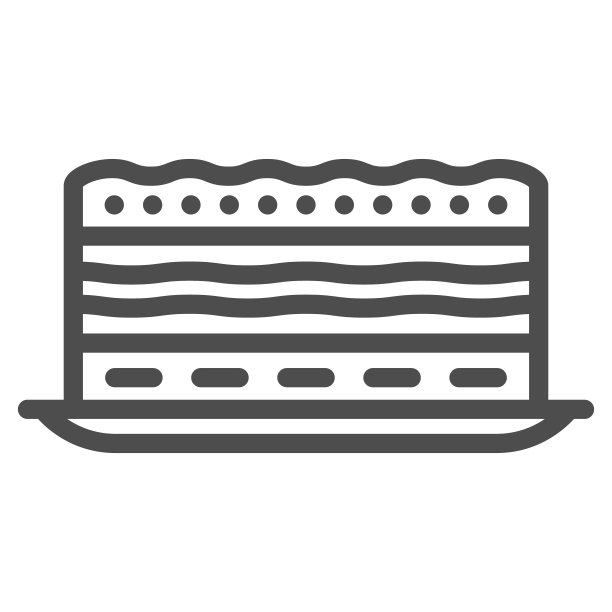 Neopolitan蛋糕线图标，法国食品概念，蛋糕矢量标志上的白色背景，法国蛋糕轮廓风格的移动概念和网页设计。矢量图形。图片下载