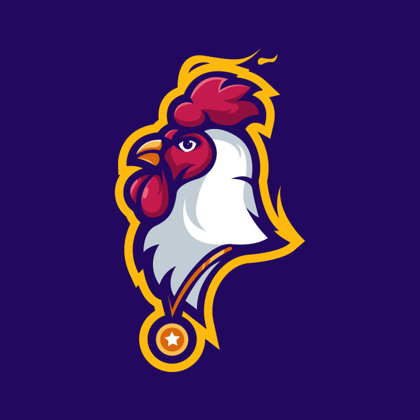 公鸡吉祥物标志图片下载