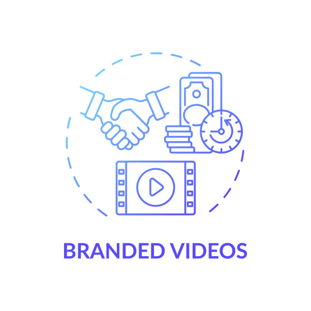 品牌视频概念图标图片下载