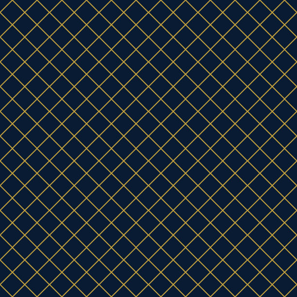 无缝多变的背景。蓝色背景上的对角金色菱形。几何无缝图案，纹理。马赛克格子。图片下载