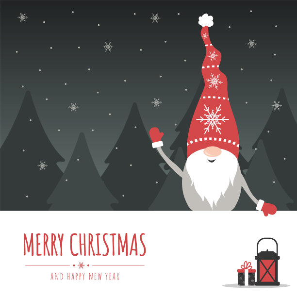 圣诞小精灵与大招牌节日图片下载