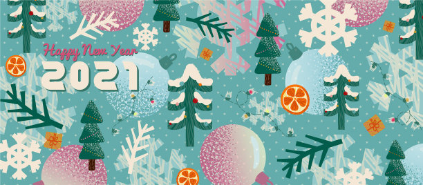 新年贺卡和背景模板图片下载