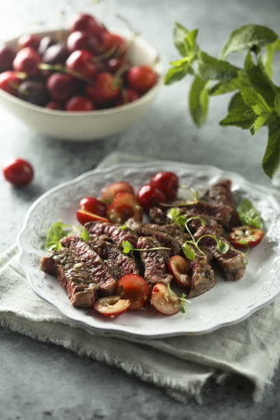 樱桃牛排图片下载