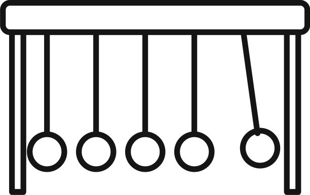 牛顿重力站图标轮廓风格图片下载