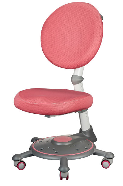 白色背景前的粉色高级办公椅图片下载