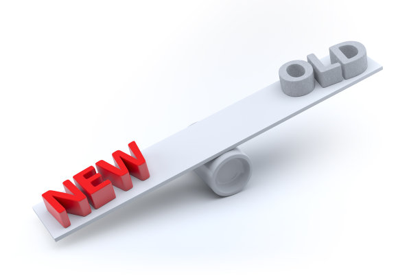 新与旧的不平衡概念。3d渲染图片下载