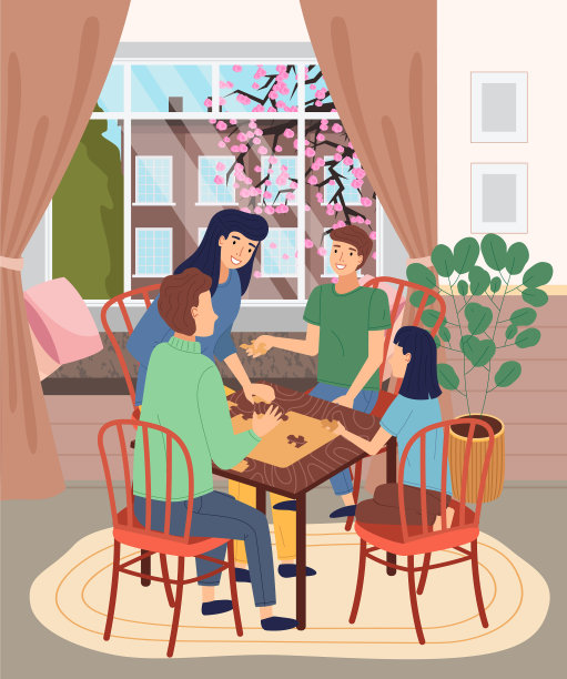 家人一起呆在家里图片下载