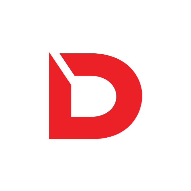 抽象简单的字母d简单的几何标志图片下载