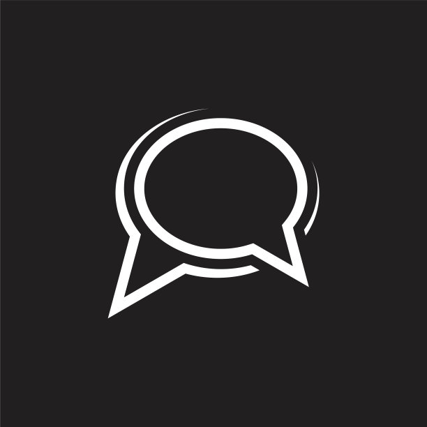 简约气泡对话几何Logo图片下载