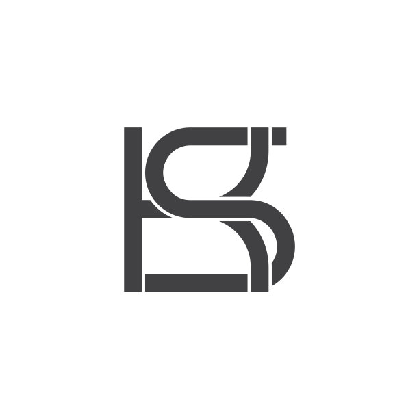 抽象字母ks简单的三维重叠连线图片下载