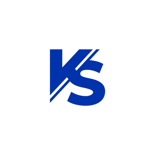 字母vs简单的切片链接几何标志图片下载