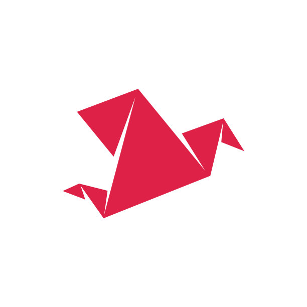 折纸鸟标志设计模板图片下载