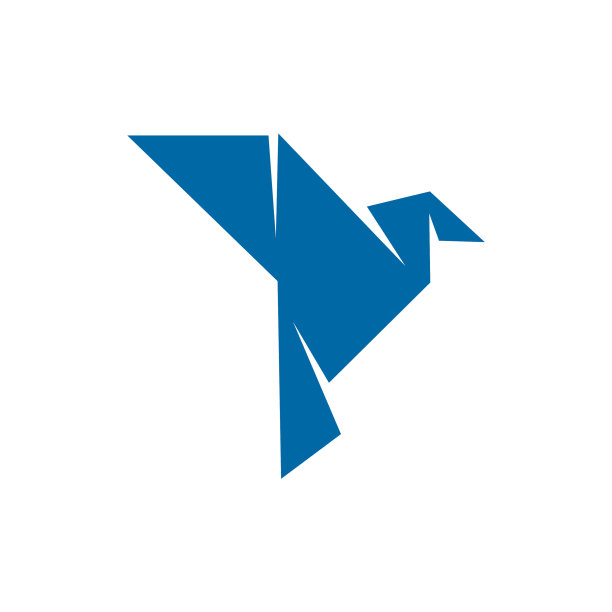 折纸鸟标志设计模板图片下载