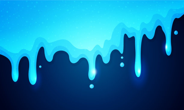 蓝色滴泥，有光泽效果图片下载