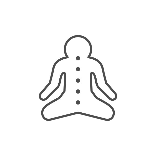 人类脉轮线轮廓图标图片下载