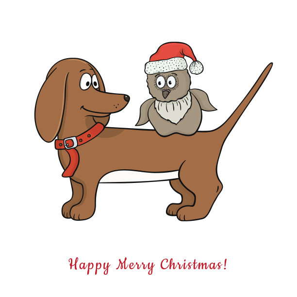 狗和猫头鹰02图片下载