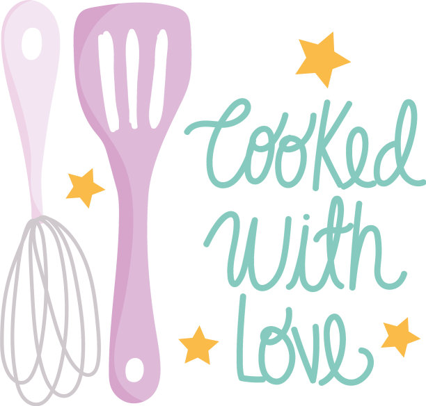 烹饪手动搅拌机和抹刀卡通风格图片下载