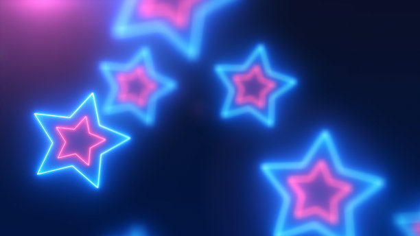 霓虹星星辉光流行背景图片下载