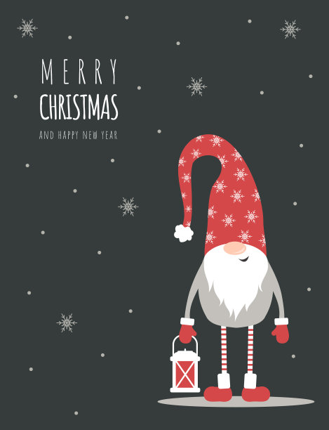 节日问候圣诞斯堪的纳维亚卡片图片下载