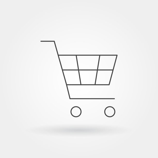 购物单孤立的图标与现代线或图片下载