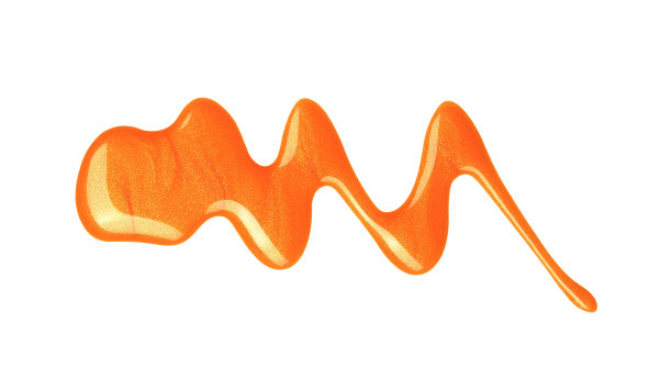 白色指甲油上有橙色污渍图片下载