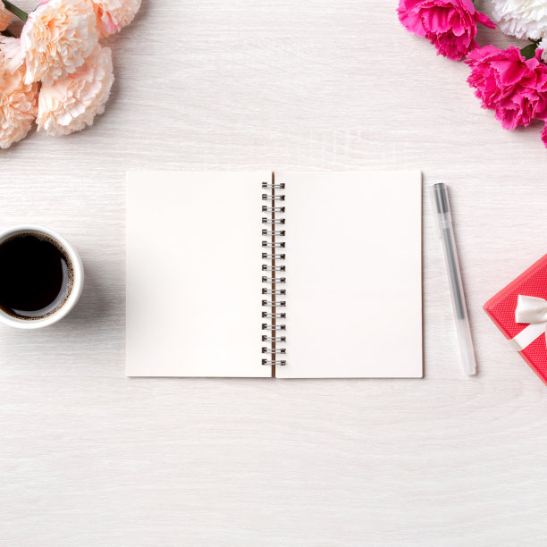 设计理念与康乃馨鲜花母亲节问候和节日礼物的想法。图片下载