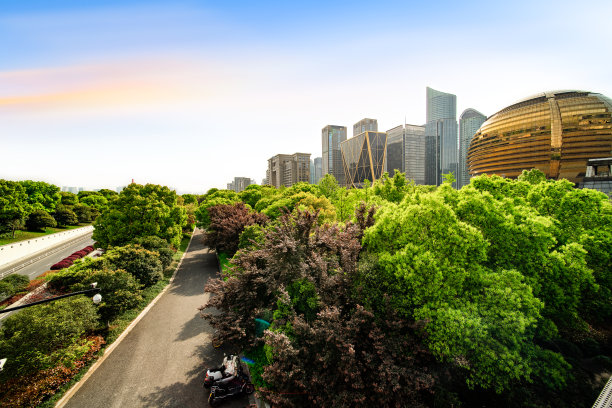 杭州潜江新城CBD城市景观图片下载