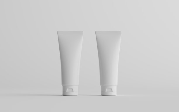 100ml化妆品霜管包装模型-两管图片下载