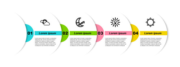 日落线太阳和云天气月亮图标日落图片下载