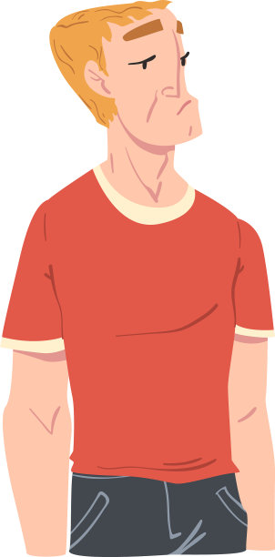 年轻人穿着卡通风格的休闲服装图片下载