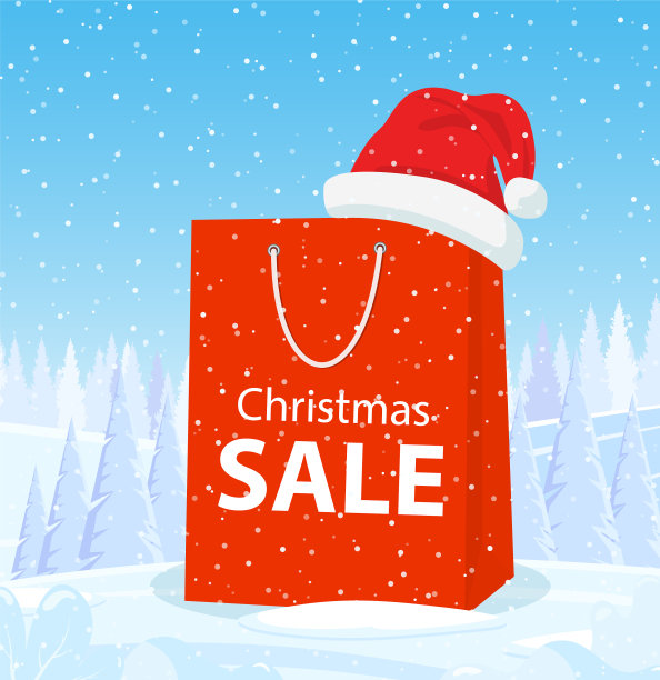 圣诞购物袋图片下载