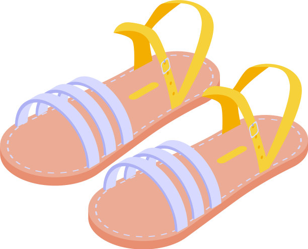 休闲凉鞋图标等距风格图片下载