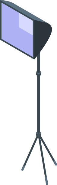 电影轻软盒图标等距风格图片下载