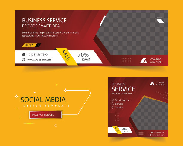 商业推广facebook封面贴模板图片下载