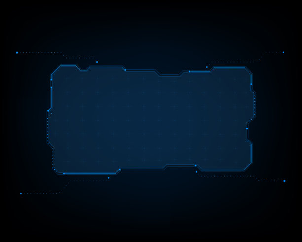 全息框模板蓝色背景设计插图科学屏幕图片下载