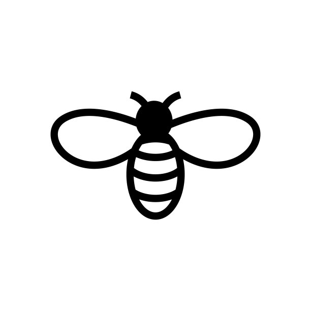 蜜蜂图标设计模板向量图片下载
