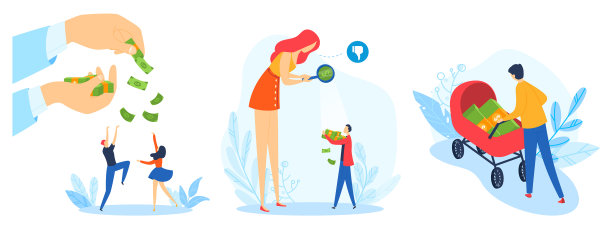 金钱权力概念卡通图片下载