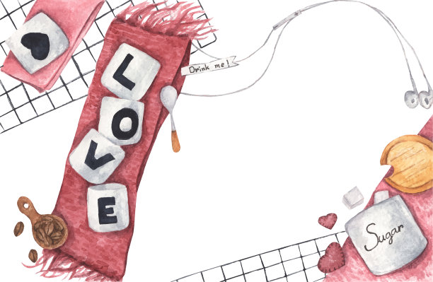 爱的概念水彩图片下载